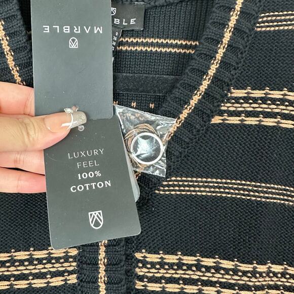 Marble Women’s Sweater Vest XS Retro Striped Button Front Indie Stranger Things - Picture 5 of 11